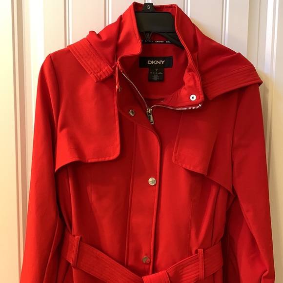 DKNY Bright Red Coat - Picture 3 of 17